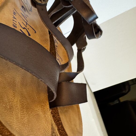 Blowfish Malibu Tanna Platform Strap Wedge Sandal Women Size 8 Brown - Picture 14 of 16